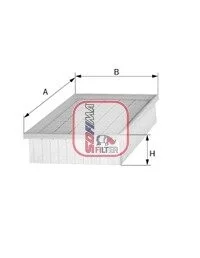 Фільтр повітряний 245x131x58 SOFIMA S8530A