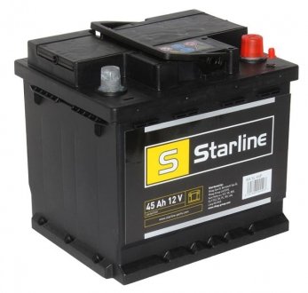 Акумулятор, R"+" 45Ah, En400 (207 x 175 x 190) правий "+",B13 виробництво STARLINE BA SL 44P (фото 1)