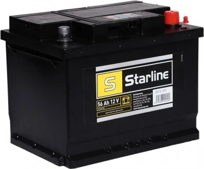 Акумулятор, R"+" 56Ah, En480 (246 x 175 x 190) правий "+",B13 виробництво Чехія STARLINE BA SL 55P