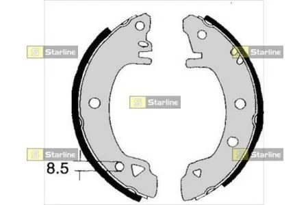 Тормозные колодки барабанные, к-кт. STARLINE BC 01380