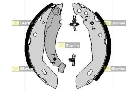 Тормозные колодки барабанные, к-кт. STARLINE BC 04480