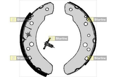 Тормозные колодки барабанные, к-кт. STARLINE BC 05070 (фото 1)