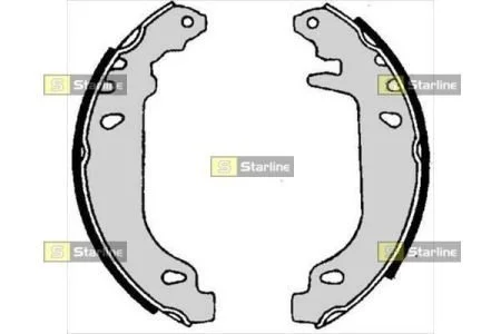 Тормозные колодки барабанные, к-кт. STARLINE BC 06020