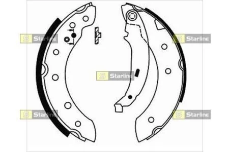 Тормозные колодки барабанные, к-кт. STARLINE BC 07130