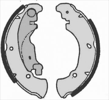 Тормозные колодки барабанные, к-кт. STARLINE BC 07160