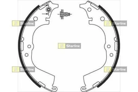 Тормозные колодки барабанные, к-кт. STARLINE BC 07225 (фото 1)