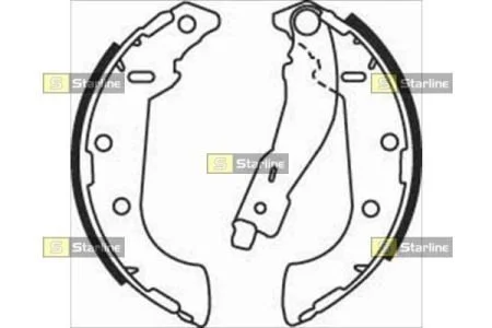 Тормозные колодки барабанные, к-кт. STARLINE BC 07500