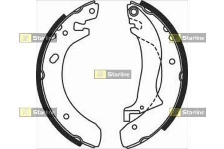 Тормозные колодки барабанные, к-кт. STARLINE BC 07510