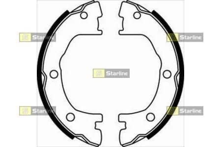 Тормозные колодки барабанные, к-кт. STARLINE BC 07800