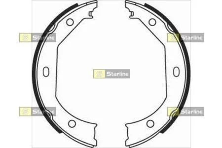 Тормозные колодки барабанные, к-кт. STARLINE BC 08090