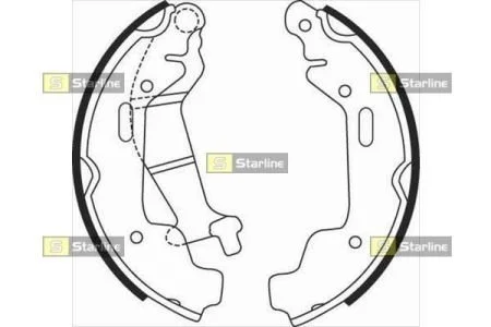 Тормозные колодки барабанные, к-кт. STARLINE BC 08110 (фото 1)