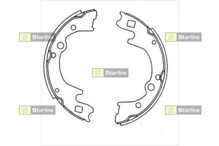 Тормозные колодки барабанные, к-кт. STARLINE BC 08270 (фото 1)