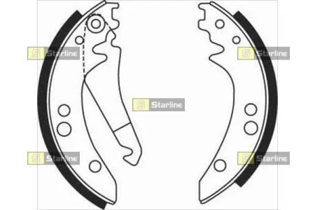 Тормозные колодки барабанные, к-кт. STARLINE BC 08410