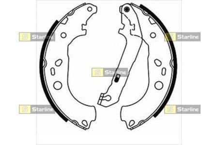 Тормозные колодки барабанные, к-кт. STARLINE BC 08600 (фото 1)