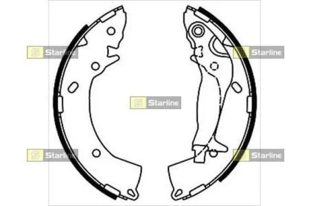 Тормозные колодки барабанные, к-кт. STARLINE BC 08670
