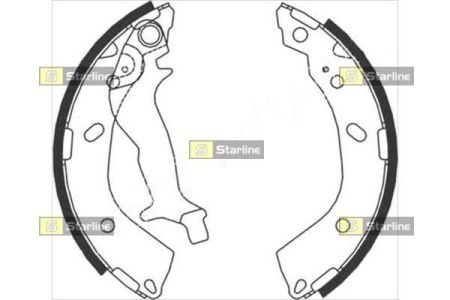 Тормозные колодки барабанные, к-кт. STARLINE BC 08760