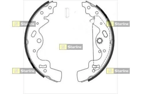 Тормозные колодки барабанные, к-кт. STARLINE BC 08820