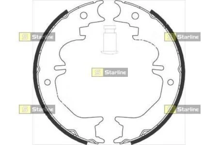 Тормозные колодки барабанные, к-кт. STARLINE BC 08850 (фото 1)