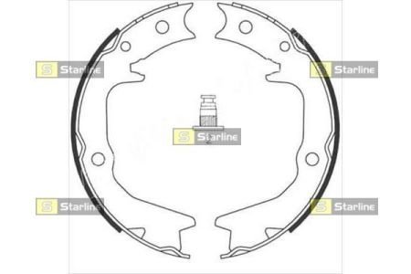 Тормозные колодки барабанные, к-кт. STARLINE BC 08920 (фото 1)