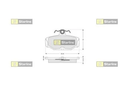 Гальмівні колодки дискові STARLINE BD S045