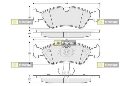 Гальмівні колодки дискові STARLINE BD S048