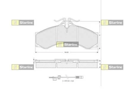 Гальмівні колодки дискові STARLINE BD S061