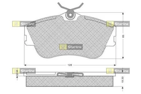Колодки тормозные дисковые, к-кт. STARLINE BD S074