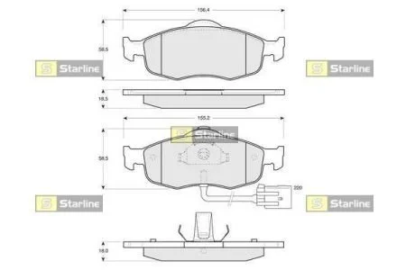 Гальмівні колодки дискові STARLINE BD S105