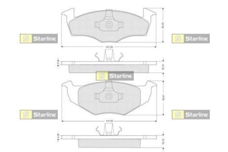 Колодки тормозные дисковые, к-кт. STARLINE BD S118 (фото 1)