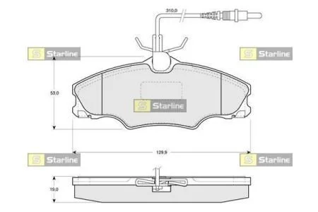 Гальмівні колодки дискові STARLINE BD S128