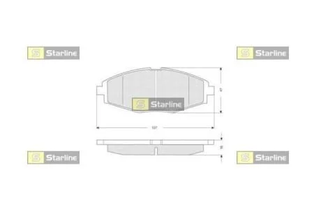 Гальмівні колодки дискові STARLINE BD S134