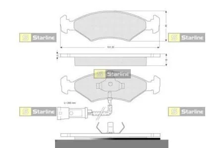 Гальмівні колодки дискові STARLINE BD S141