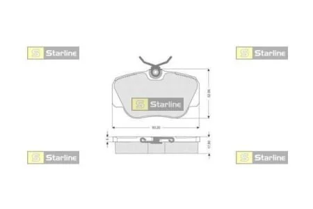 Колодки гальмівні дискові, к-кт. STARLINE BD S155 (фото 1)