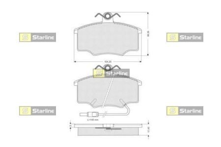 Колодки тормозные дисковые, к-кт. STARLINE BD S183