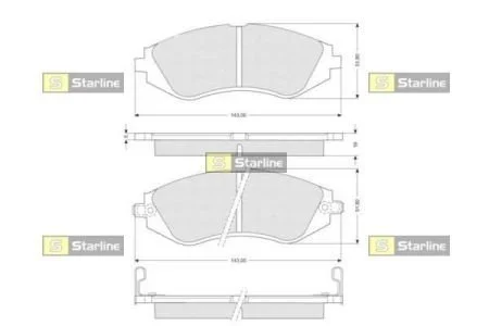 Гальмівні колодки дискові STARLINE BD S188