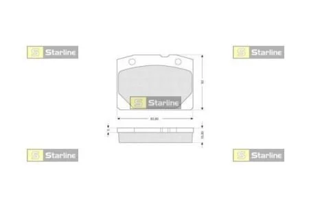 Гальмівні колодки дискові STARLINE BD S196 (фото 1)