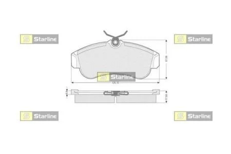Колодки тормозные дисковые, к-кт. STARLINE BD S203