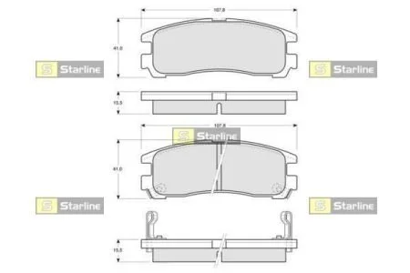 Гальмівні колодки дискові STARLINE BD S230