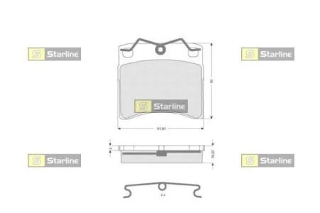 Колодки тормозные дисковые, к-кт. STARLINE BD S236
