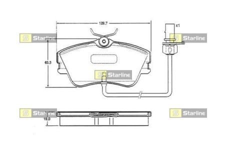 Гальмівні колодки дискові STARLINE BD S288