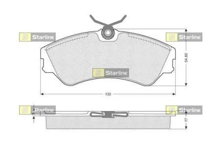 Колодки тормозные дисковые, к-кт. STARLINE BD S298