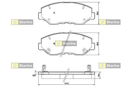 Колодки тормозные дисковые, к-кт. STARLINE BD S356