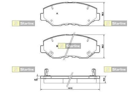 Гальмівні колодки дискові STARLINE BD S356