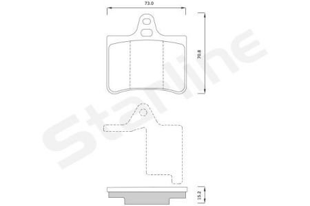 Колодки тормозные дисковые, к-кт. STARLINE BD S358