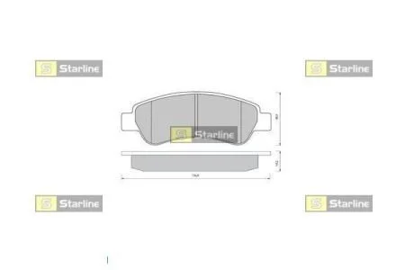 Колодки тормозные дисковые, к-кт. STARLINE BD S405