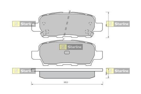 Колодки тормозные дисковые, к-кт. STARLINE BD S418 (фото 1)