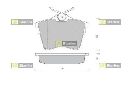 Колодки тормозные дисковые, к-кт. STARLINE BD S419