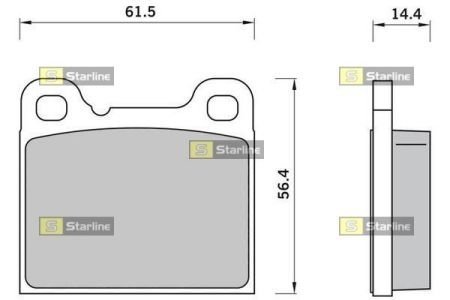 Колодки тормозные дисковые, к-кт. STARLINE BD S420