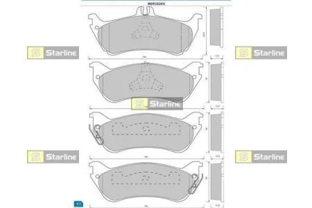 Гальмівні колодки дискові STARLINE BD S424 (фото 1)
