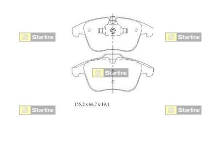 Гальмівні колодки дискові STARLINE BD S447